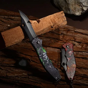Visoko trdoto folding nož za sadje, večnamenske na prostem preživetje in self-defense folding nož, mini prenosni nož