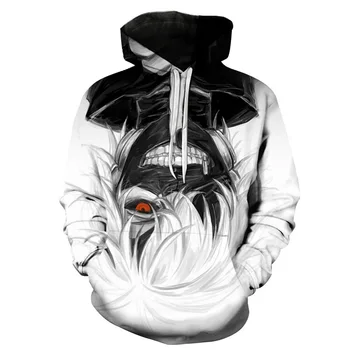 Vroče Anime Tokyo Ghoul Majica 3D tiskanih hoodie unisex hooded majica cool top jakna hoodie