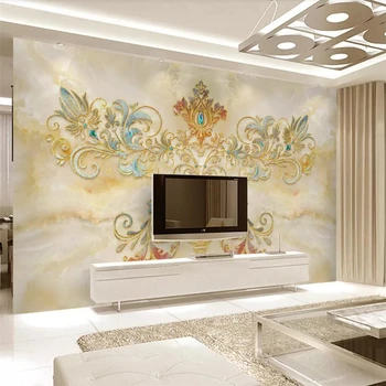wellyu ozadje po Meri 3D Freske z Visoko temperaturo gorenja Evropski stil Marmorja vzorec TV ozadju stene papirja Royal flying