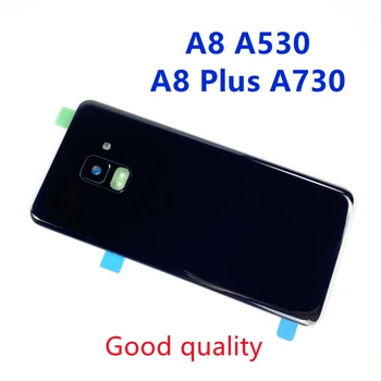 Za SAMSUNG Galaxy A8 A530 A8+ Plus A730 2018 Nazaj Stekleni Pokrov Baterije Zadnja Vrata Stanovanja Primeru Plastični Zaščitni Pokrov Objektiva