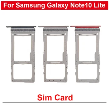 Za Samsung Galaxy Note 10 Lite Dvojno Držalo Za Kartico Sim Kartico MicroSD Nosilec Vtičnice, V Režo Popravila, Nadomestni Deli, N770