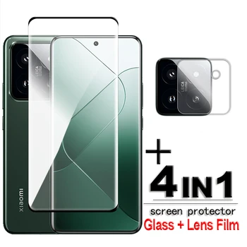 Za Xiaomi 14 Pro Stekla Za Xiaomi 11 12 13 14 Pro Kaljeno Steklo 3D Polno Kritje Ukrivljen Zaslon Patron Za iPhone 14 Pro Film