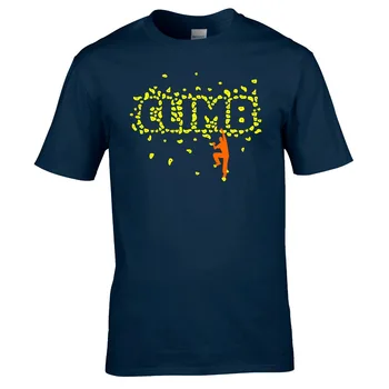 Zelo Priljubljen Slog T-Shirt Moški Slim Fit Bombaž Visoke Kakovosti C L I M, B Men ' s Rock Plezalec Slogan Fitted Majica Digitalni Tisk