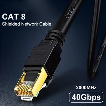 ZoeRax Utp Patch Kabel Cat8S /FTP 22AWG Dvojno Oklopljen Kabel Trdno | 2000Mhz 2Ghz 40Gbps | 5th-Gen Ethernet LAN NetworkLin
