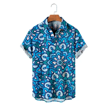 Moške Hawaiian T-Shirt Datura Cvetje Slog 3D Tiskanih Y2K Hombre Fashion Majica Priložnostne Plaži Prevelik Oblačila 7
